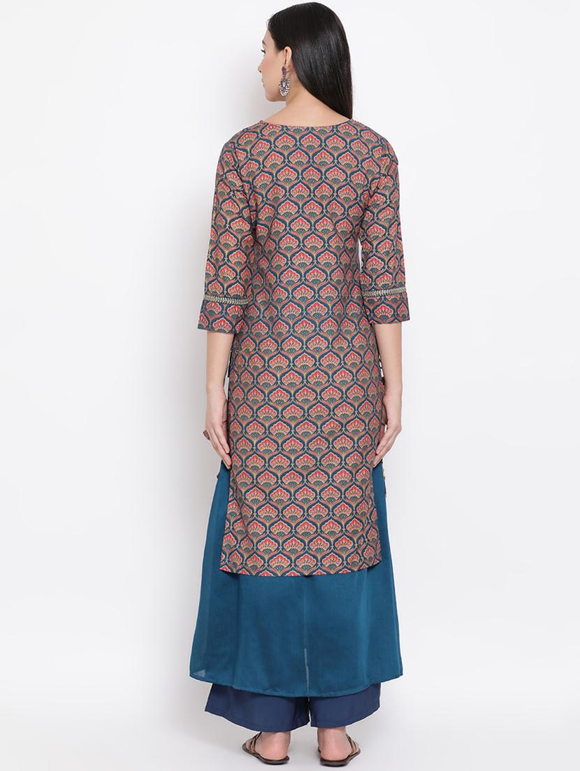 women's straight kurta - 17336598 - Standard Image - 2