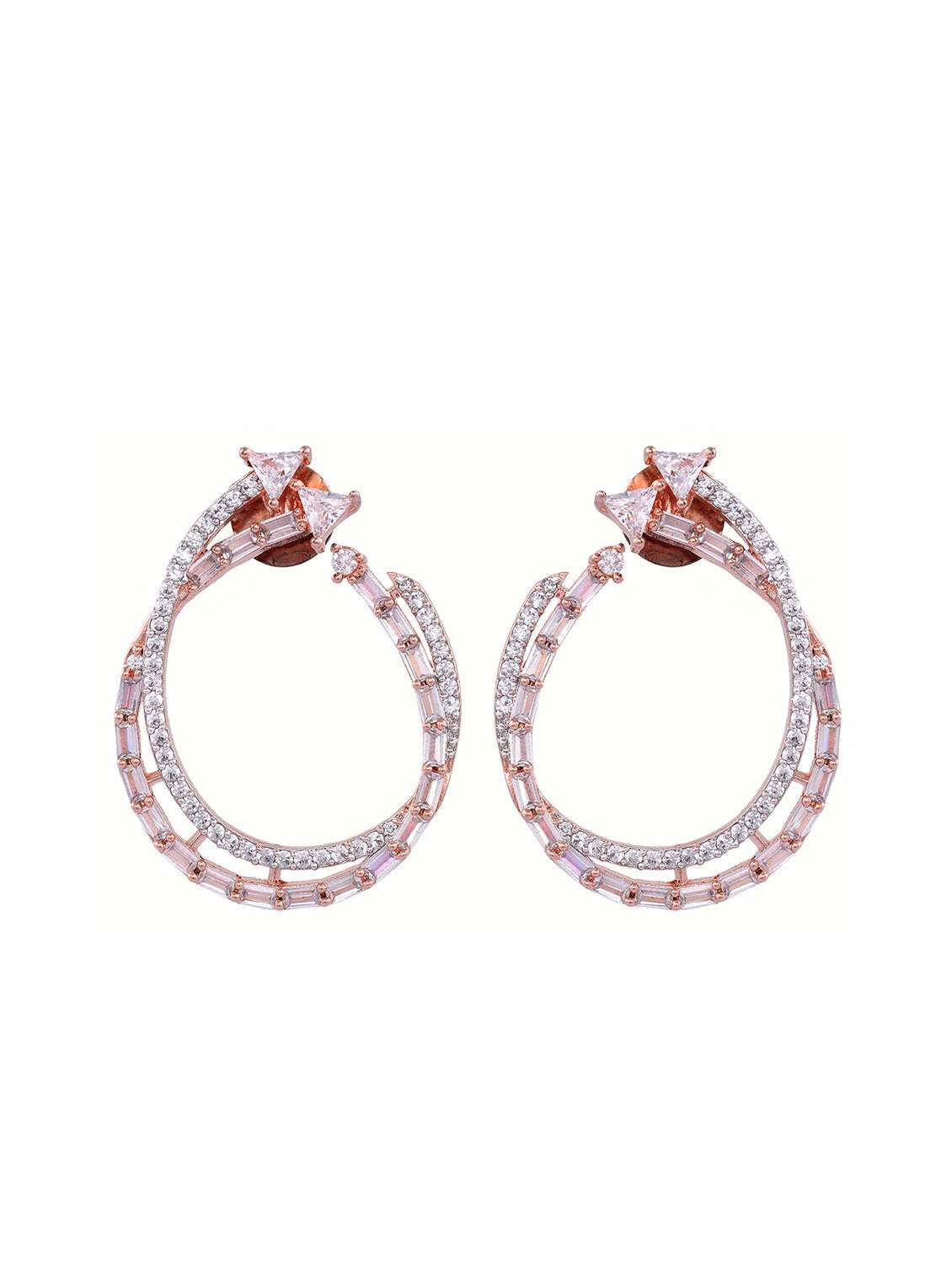 white brass hoop earring