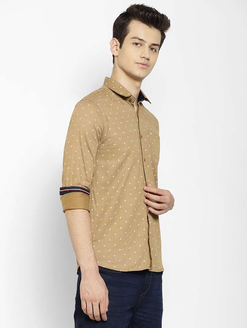 mens geometric casual shirt - 17336940 - Standard Image - 2