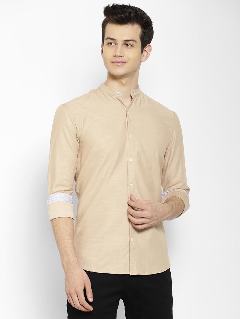 mens self design casual shirt - 17336949 - Zoom Image - 0
