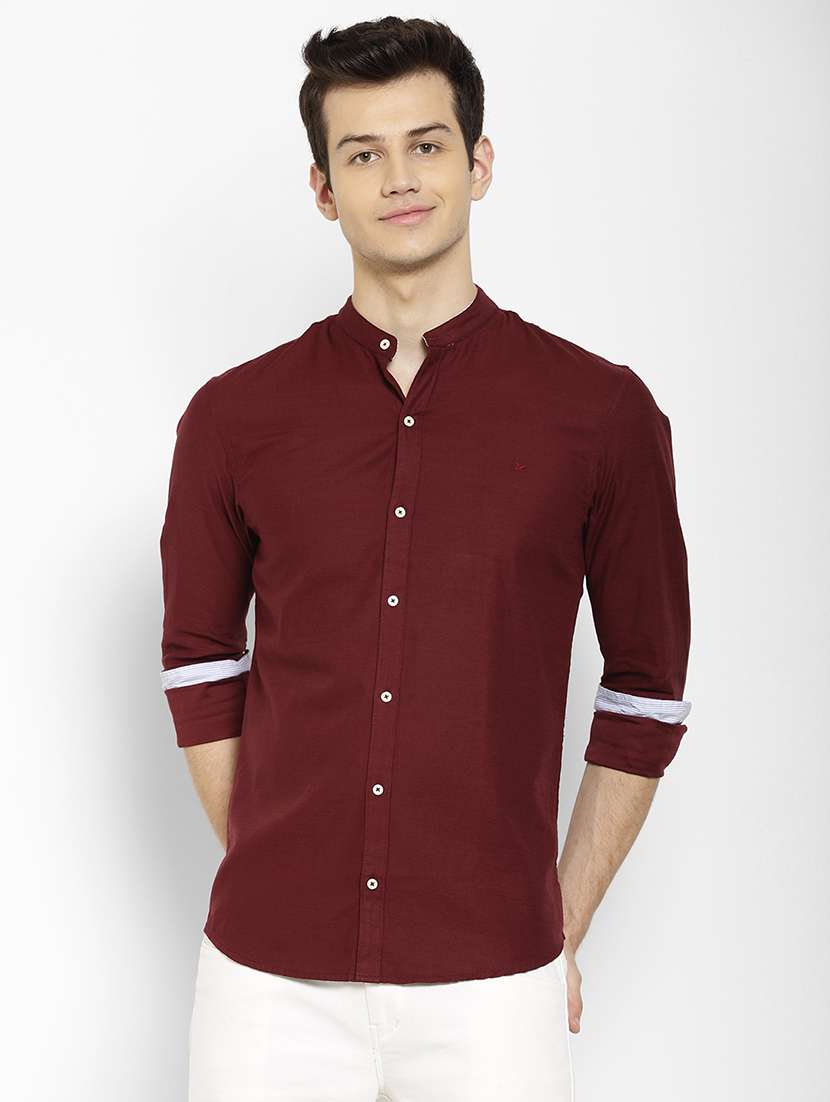 mens solid casual shirt