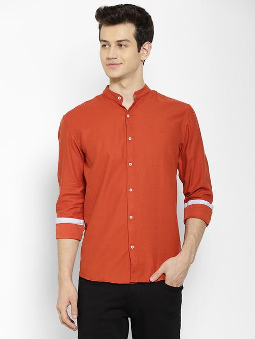 mens solid casual shirt - 17336952 - Standard Image - 0