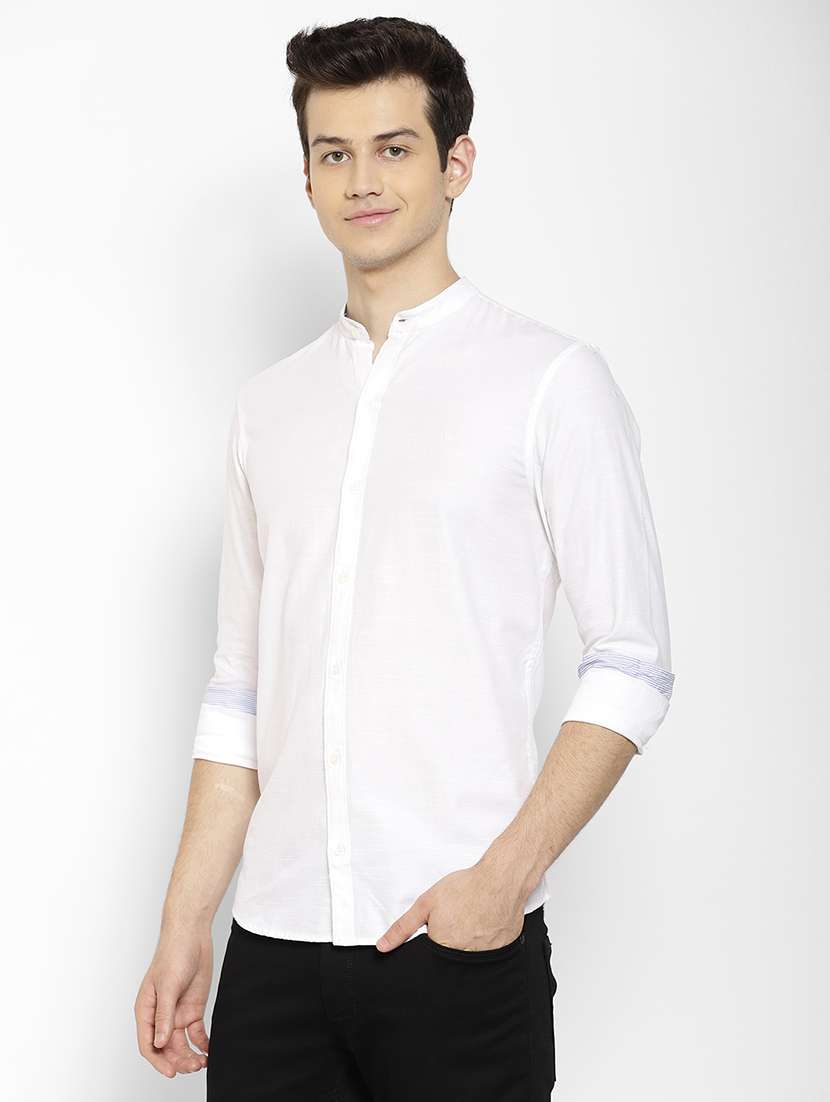 mens solid casual shirt - 17336953 - Standard Image - 2