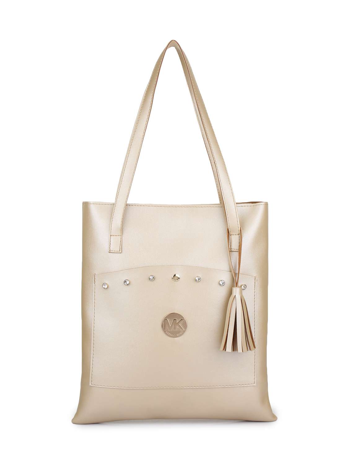 beige leatherette (pu) regular tote