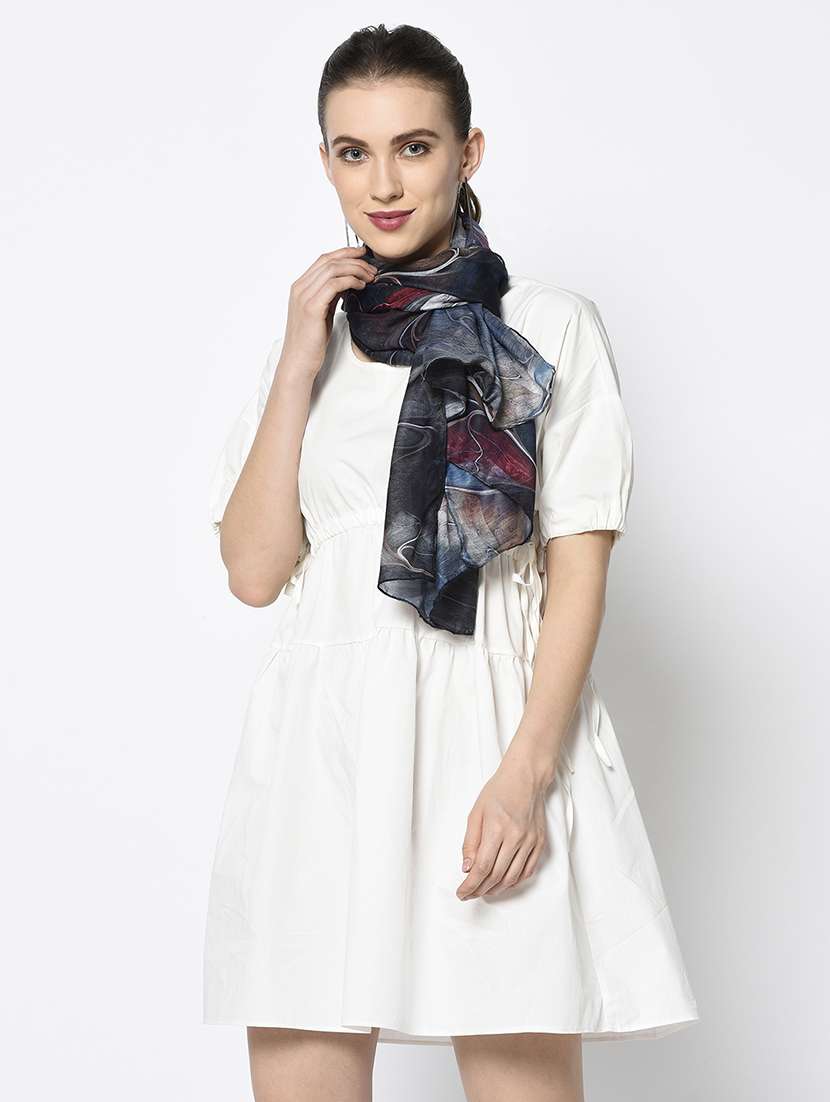 black modal silk stole - 17339699 -  Zoom Image - 0