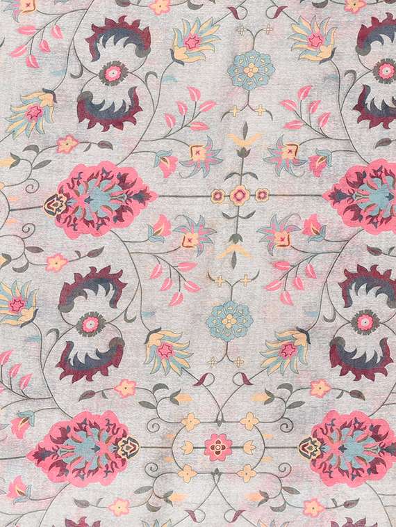 Grey Modal Silk Stole - 17339701 -  Standard Image - 2