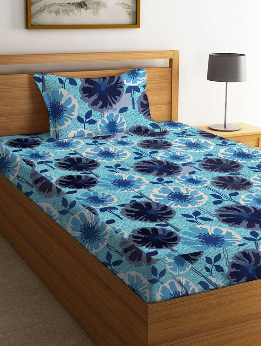 cotton two single bedsheet with 2 pillow cover