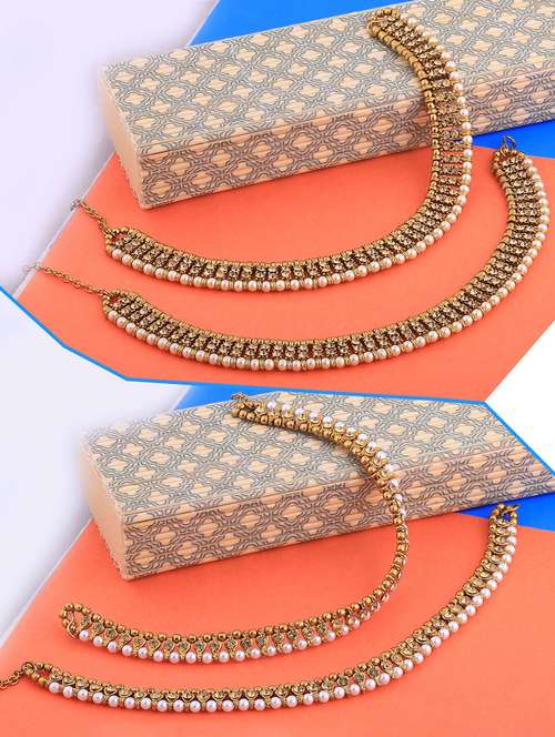 gold tone gold plated payal - 17340728 - Standard Image - 0
