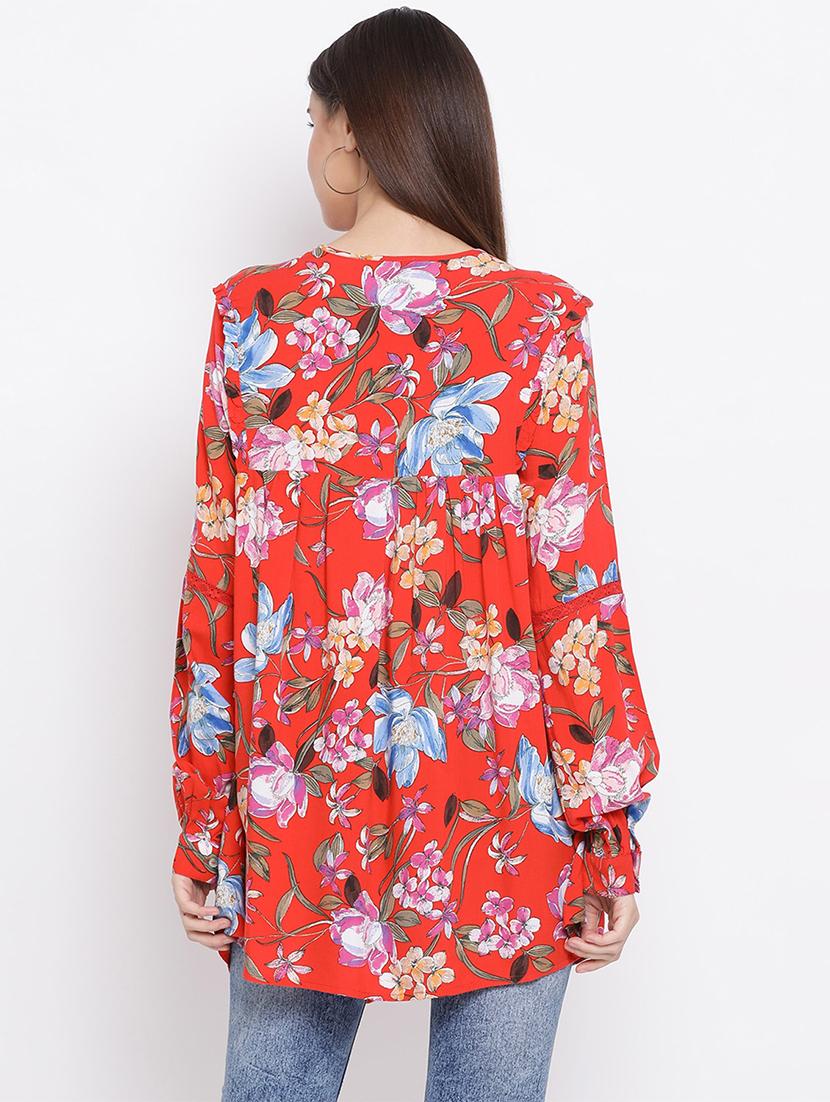 tie front floral maternity top - 17341802 - Standard Image - 2
