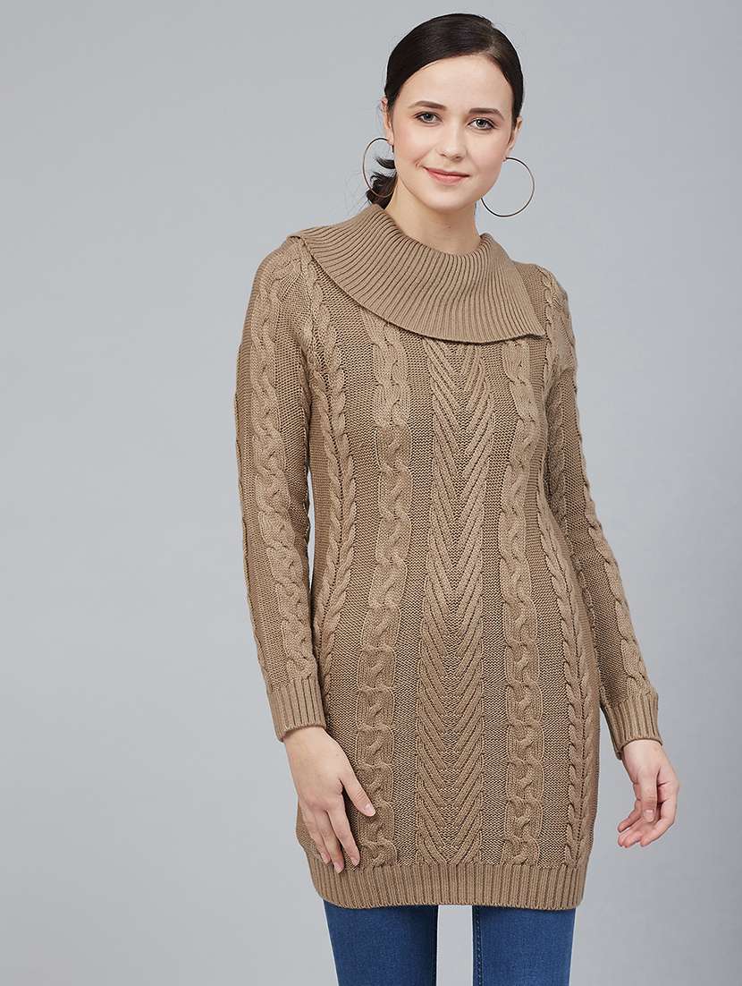 turtle neck textured pullover