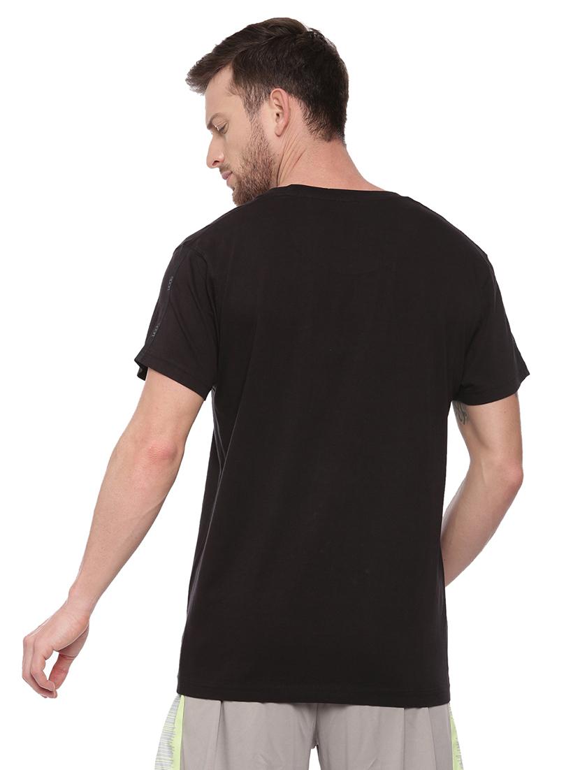 black front print t-shirt - 17342242 - Standard Image - 2