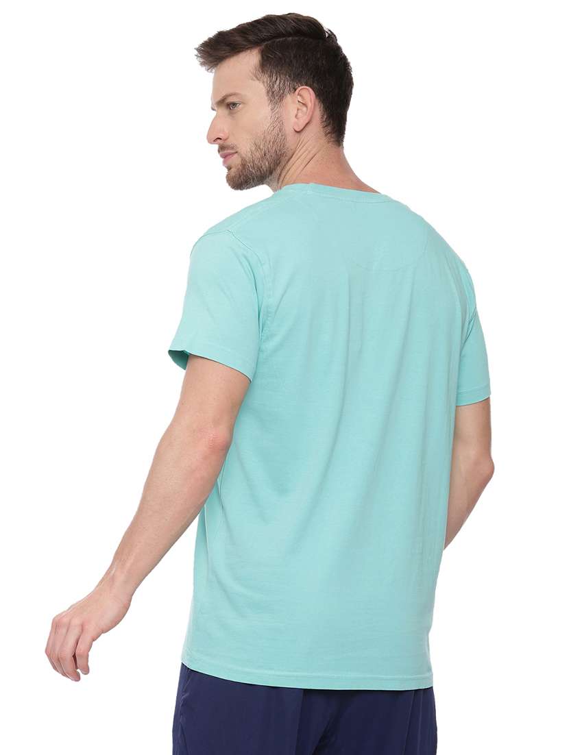 light blue front print t-shirt - 17342245 - Standard Image - 2