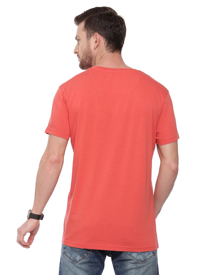 coral chest print t-shirt - 17342250 - Standard Image - 2