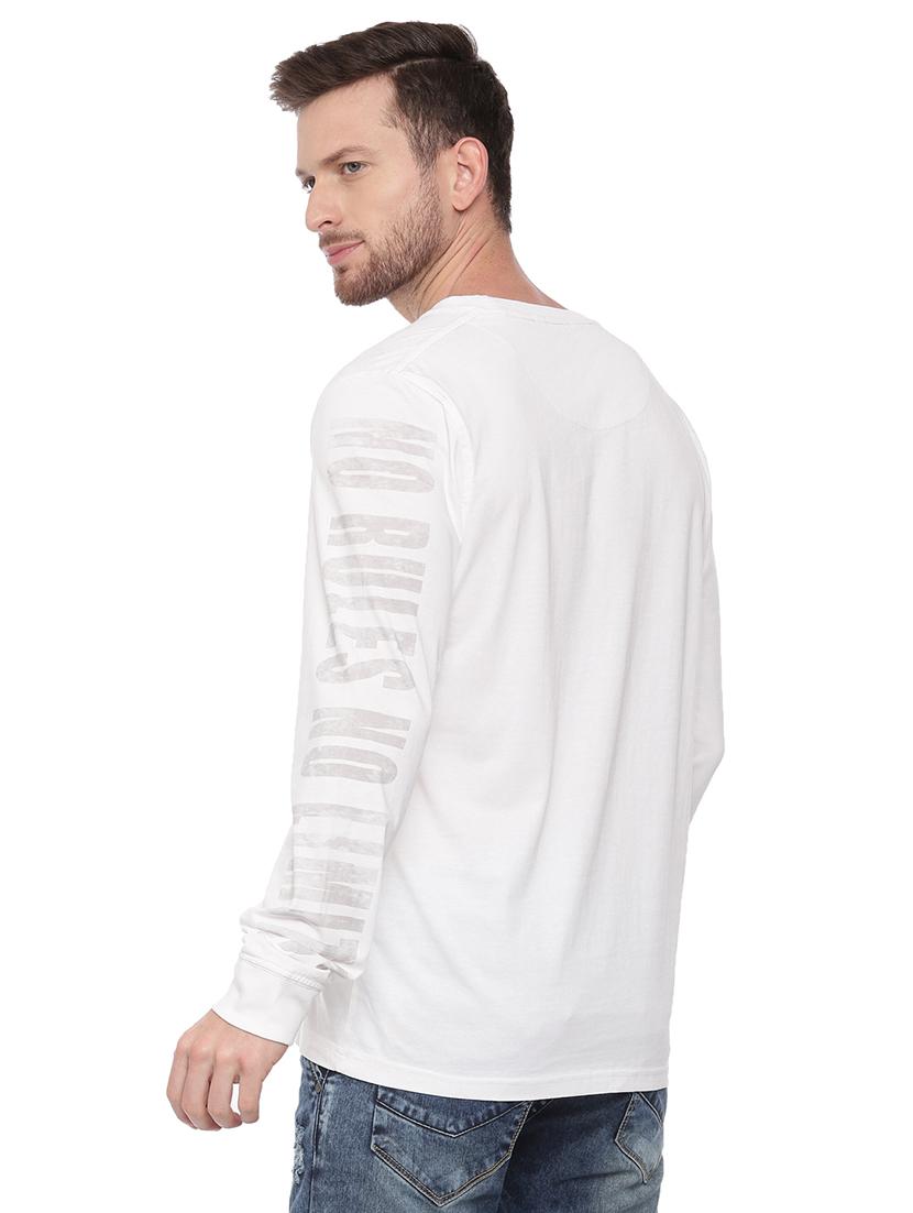white front print t-shirt - 17342255 - Standard Image - 2