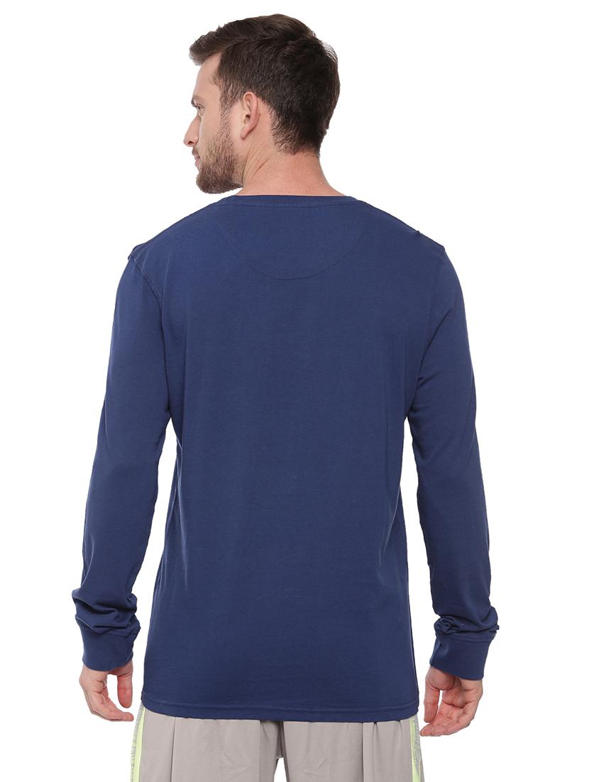 navy blue front print t-shirt - 17342260 - Standard Image - 2
