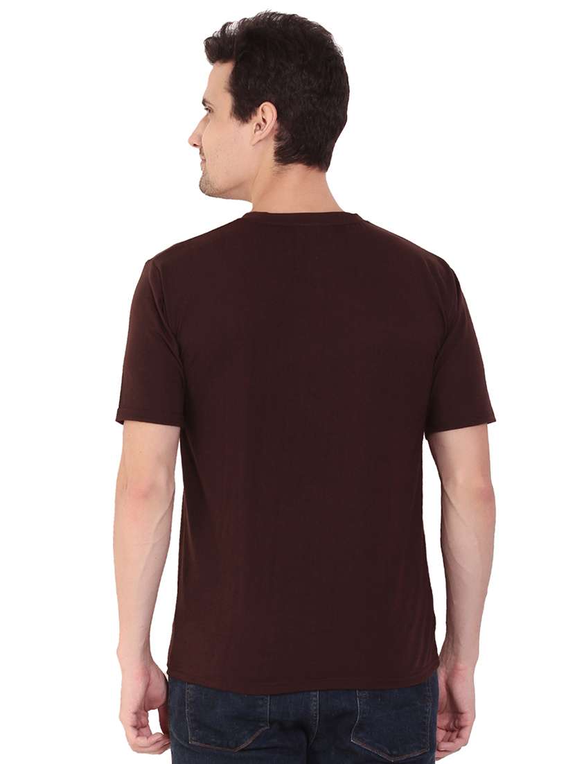 brown solid t-shirt - 17344546 -  Standard Image - 2