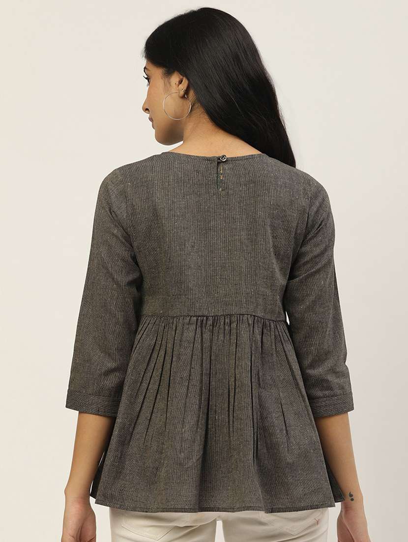 boat neck peplum top  - 17344716 -  Standard Image - 2