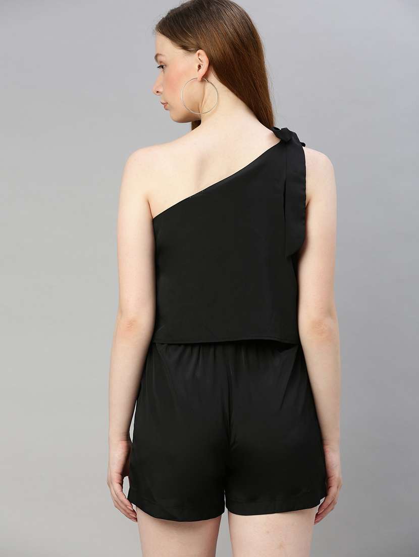 tie up single shoulder romper  - 17345558 -  Standard Image - 2