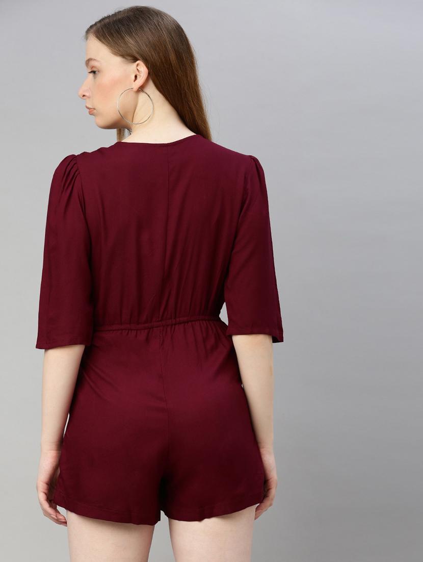 tie up wrap romper - 17345560 - Standard Image - 2