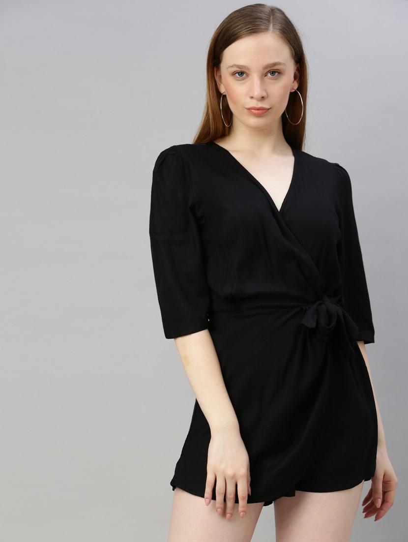 tie up wrap romper - 17345561 - Zoom Image - 0