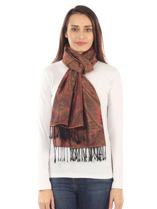 multi colored silk blend stole - 17345581 - Standard Image - 0
