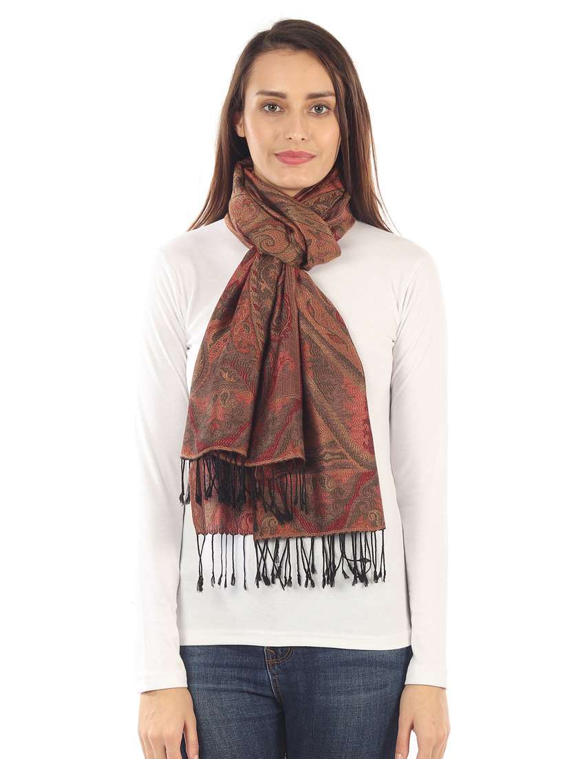 multi colored silk blend stole - 17345581 - Zoom Image - 0