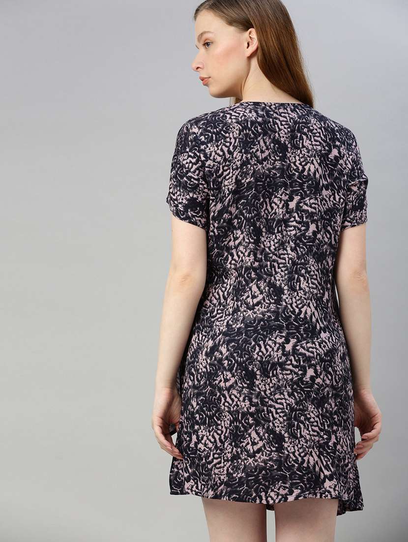 printed wrap dress - 17345599 - Standard Image - 2