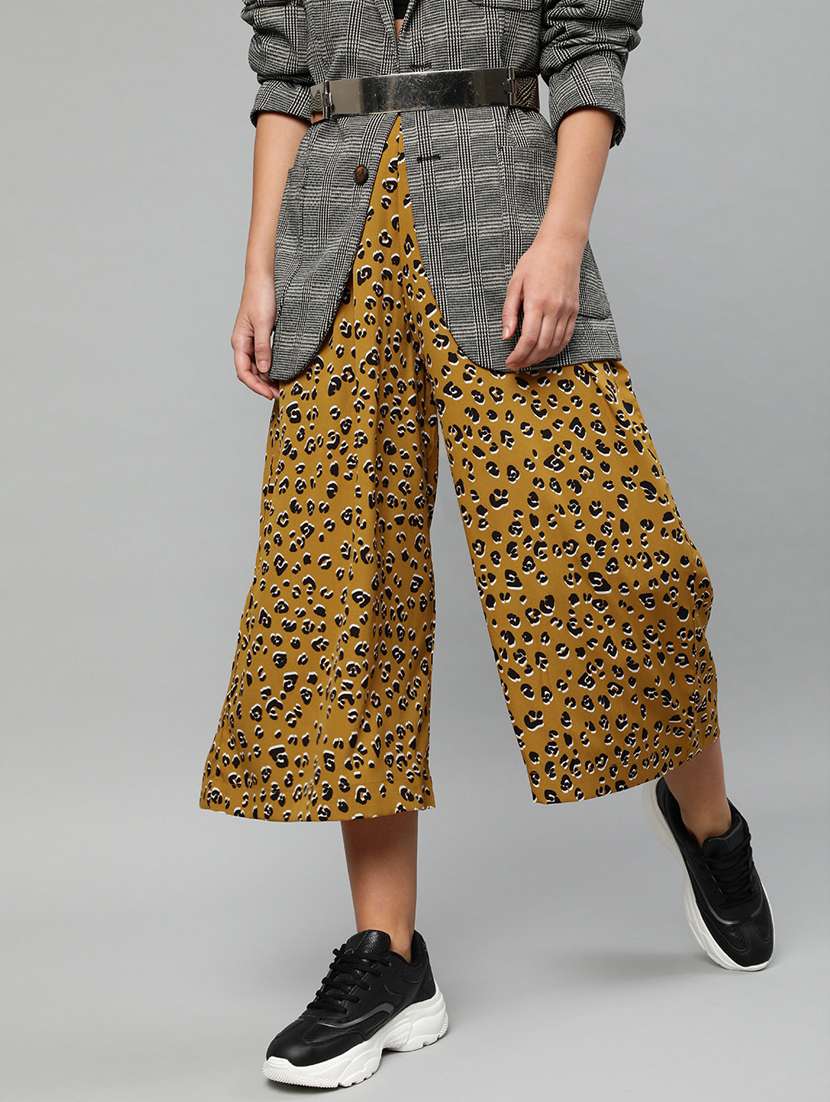 animal print cropped trouser 