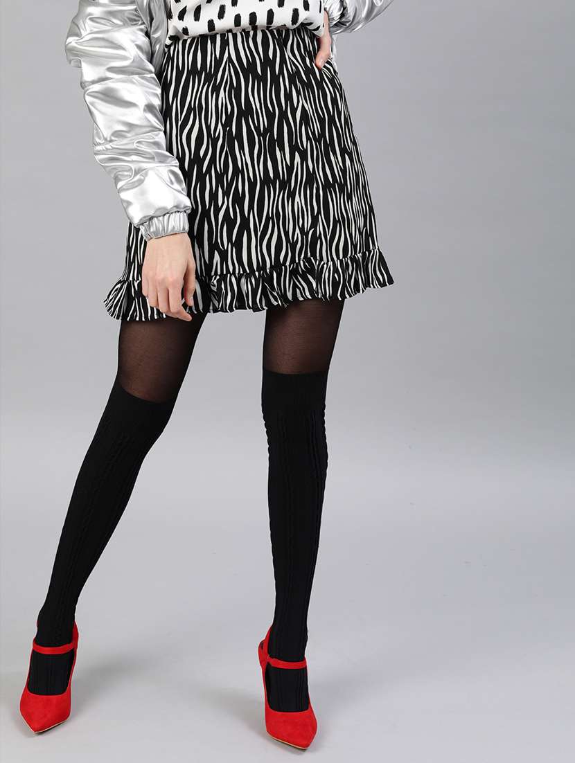 high rise animal print skirt - 17345861 - Zoom Image - 0