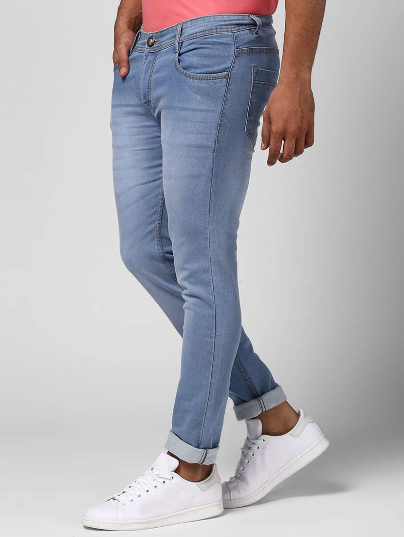 mens slim fit plain jeans - 17347490 - Standard Image - 2