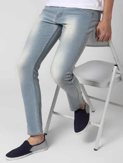 mens slim fit plain jeans - 17347493 - Standard Image - 0
