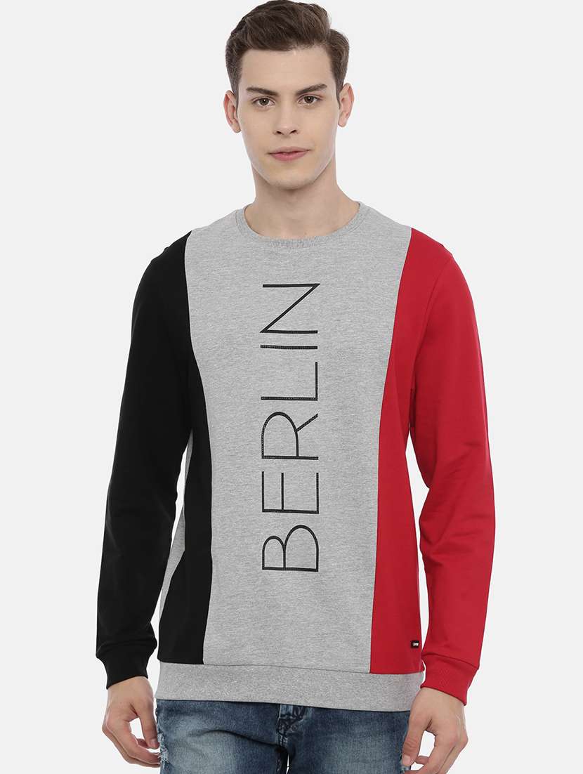 mens color block sweatshirt