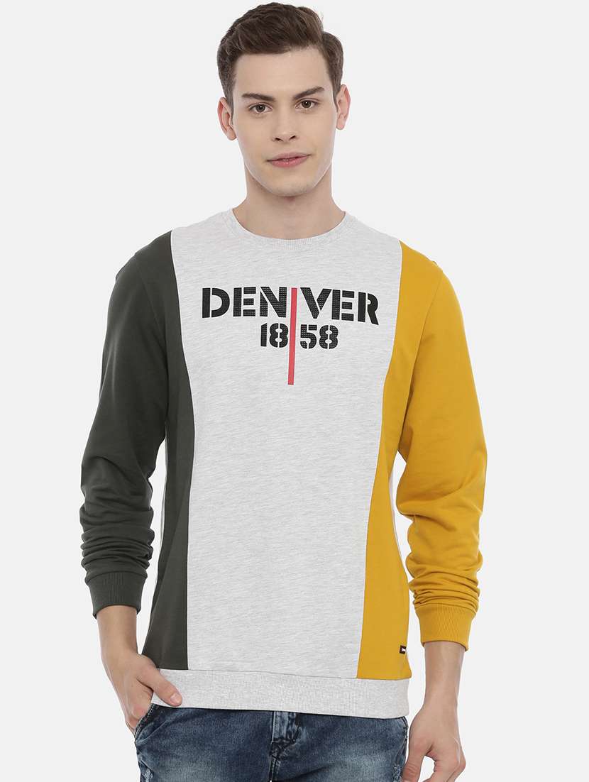 mens color block sweatshirt