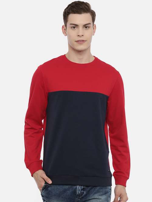 mens color block sweatshirt - 17347635 -  Standard Image - 0