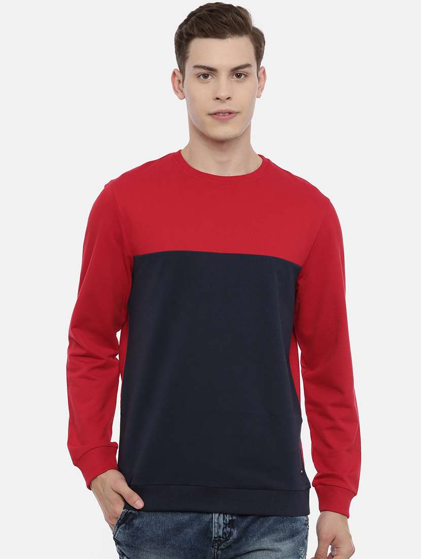 mens color block sweatshirt