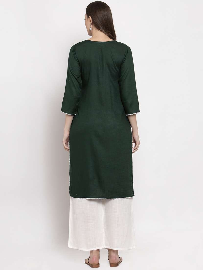 solid kurta palazzo set - 17347817 -  Standard Image - 2