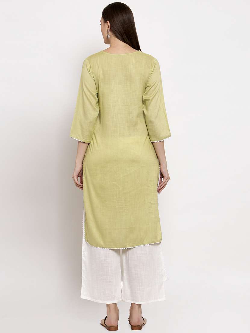 solid kurta palazzo set - 17347821 -  Standard Image - 2