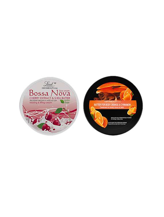face cream & body butter combo (cherry extract & orange and cinnamon)