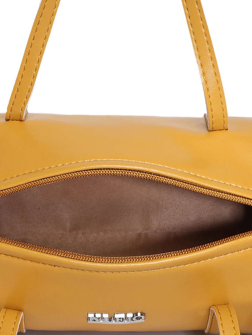 yellow leatherette (pu) handbag - 17348483 -  Standard Image - 2