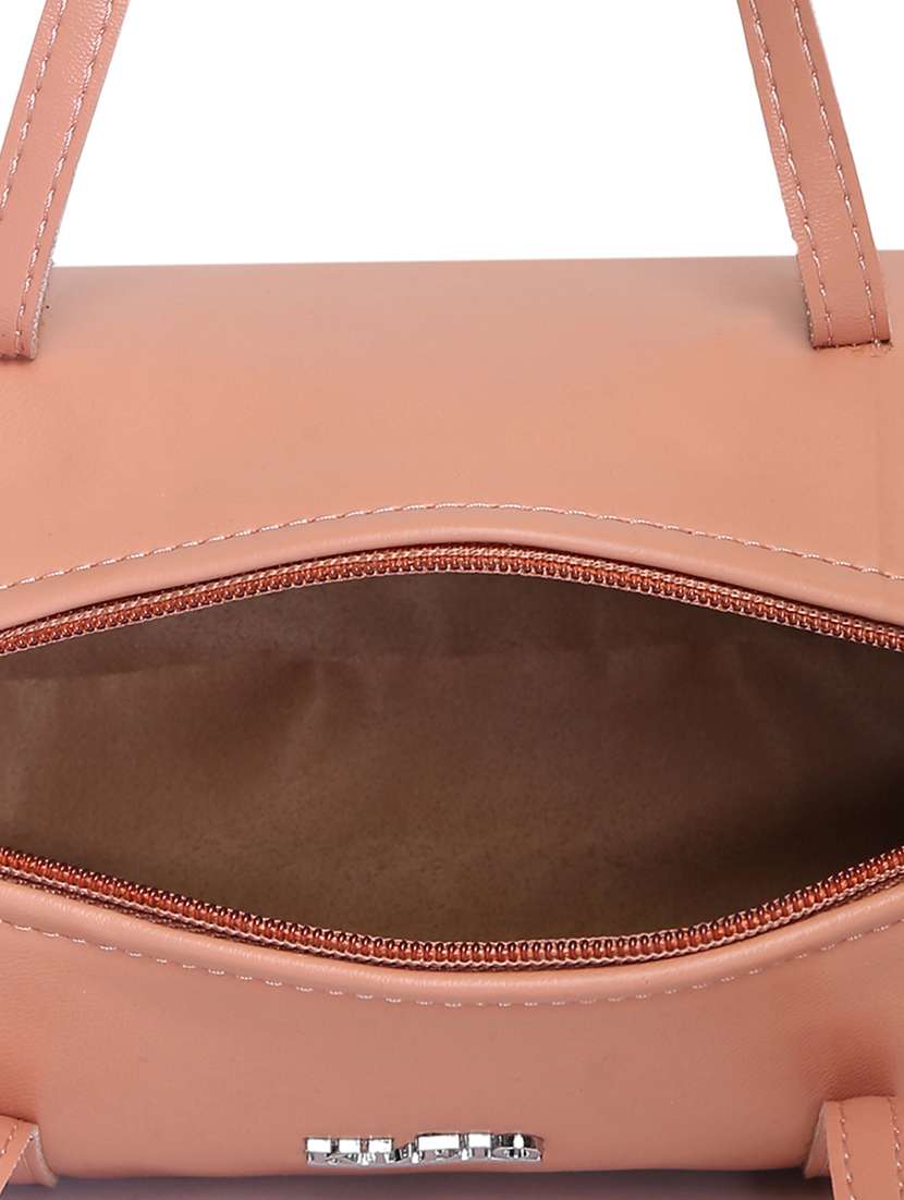 pink leatherette (pu) handbag - 17348484 -  Standard Image - 2