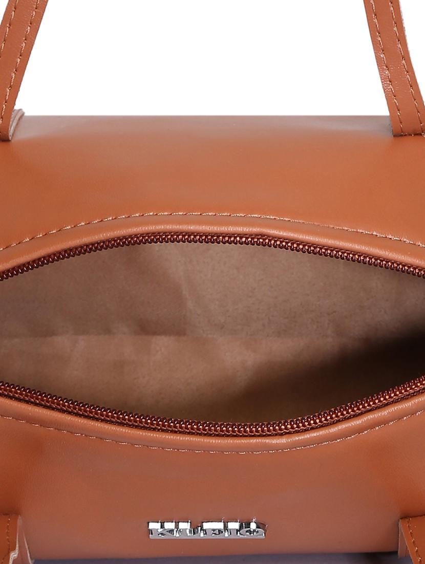 tan leatherette (pu) handbag - 17348487 - Standard Image - 2