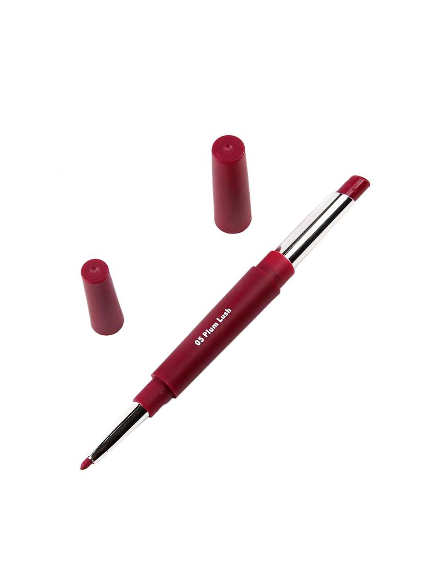 miss rose lip liner 2 in 1 lipstick shade-05 plum lush