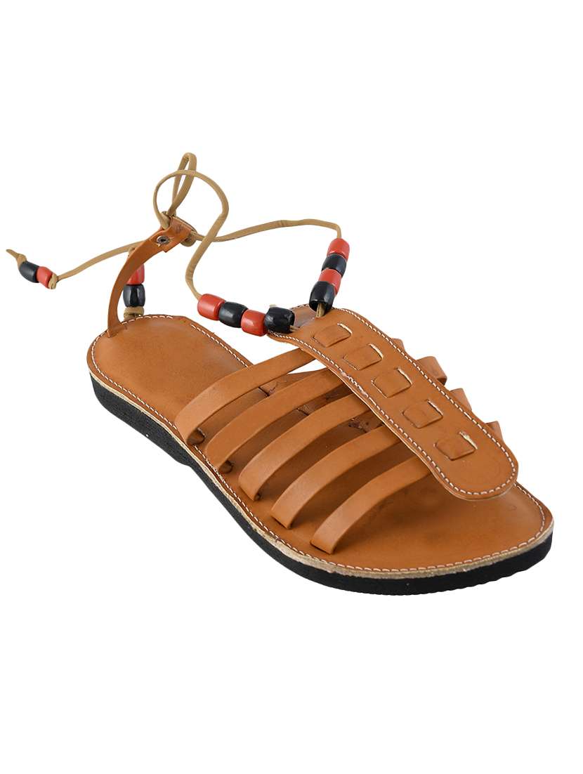 brown back strap sandals