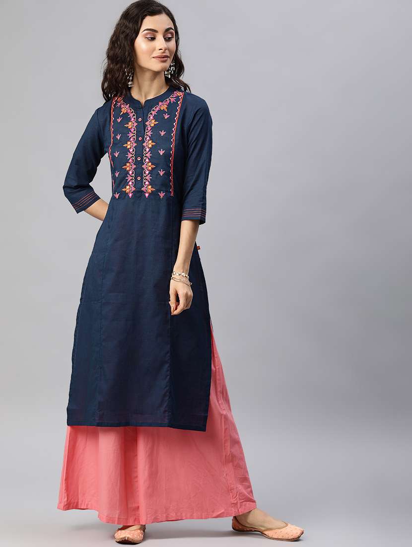 Embroidered Straight Kurta