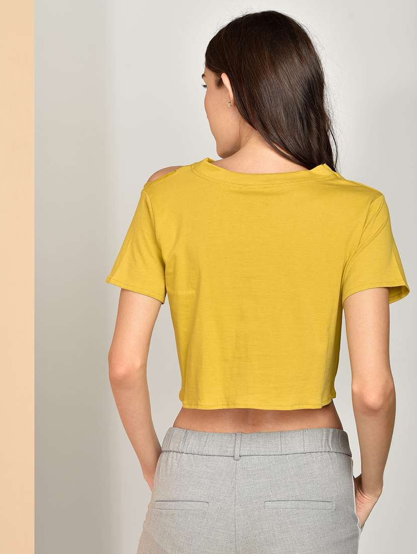 women's crop crew neck top - 17349636 -  Standard Image - 2