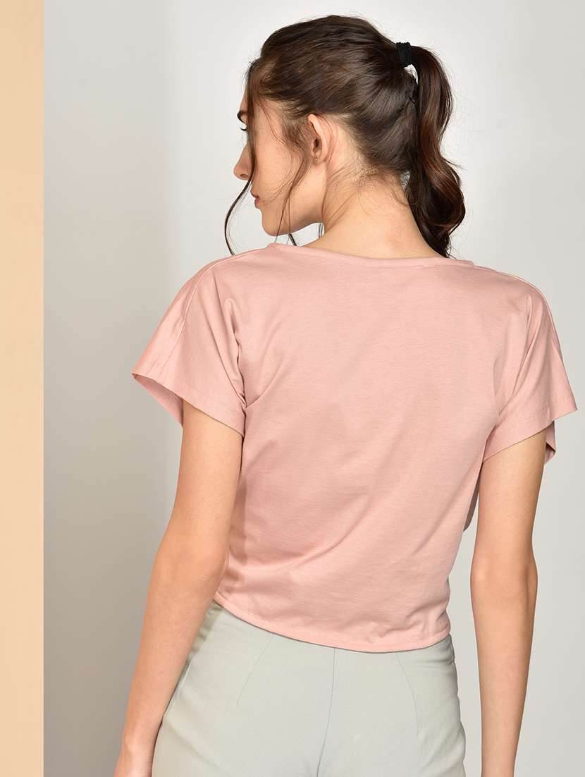 women's crop v neck top - 17349645 -  Standard Image - 2