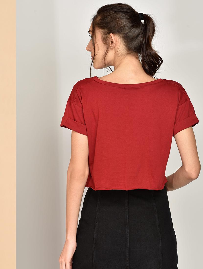 v-neck solid top - 17349653 - Standard Image - 2