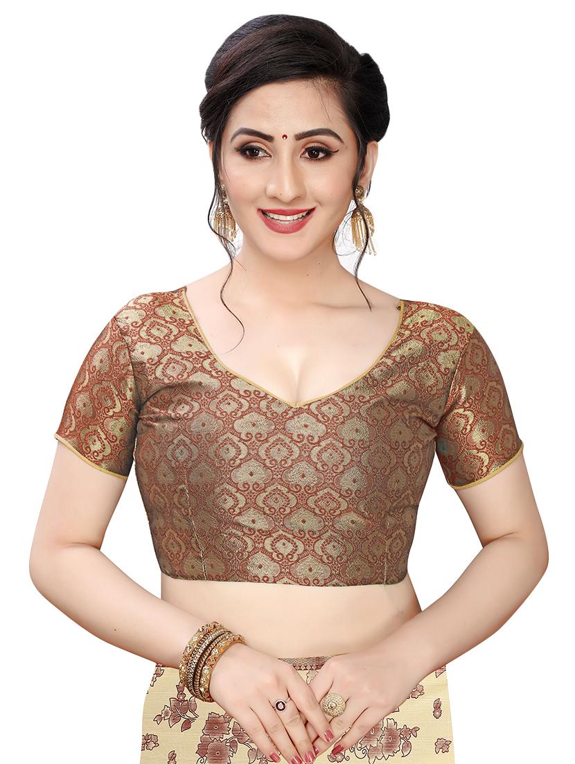 floral printed saree with blouse - 17350533 - Standard Image - 2