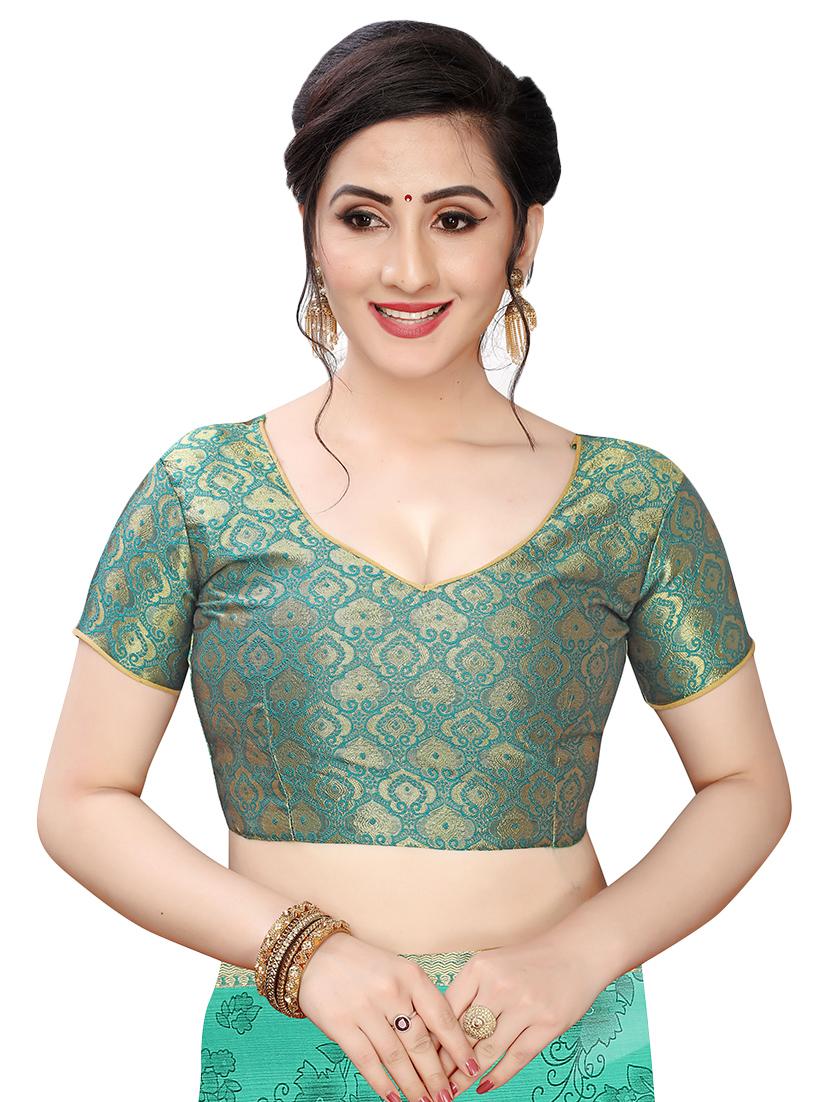 floral printed saree with blouse - 17350534 - Standard Image - 2