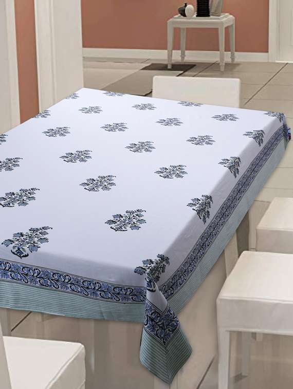   cotton printed 6 seater table cloth cover